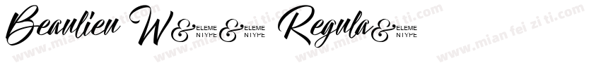 Beaulieu W01 Regula字体转换